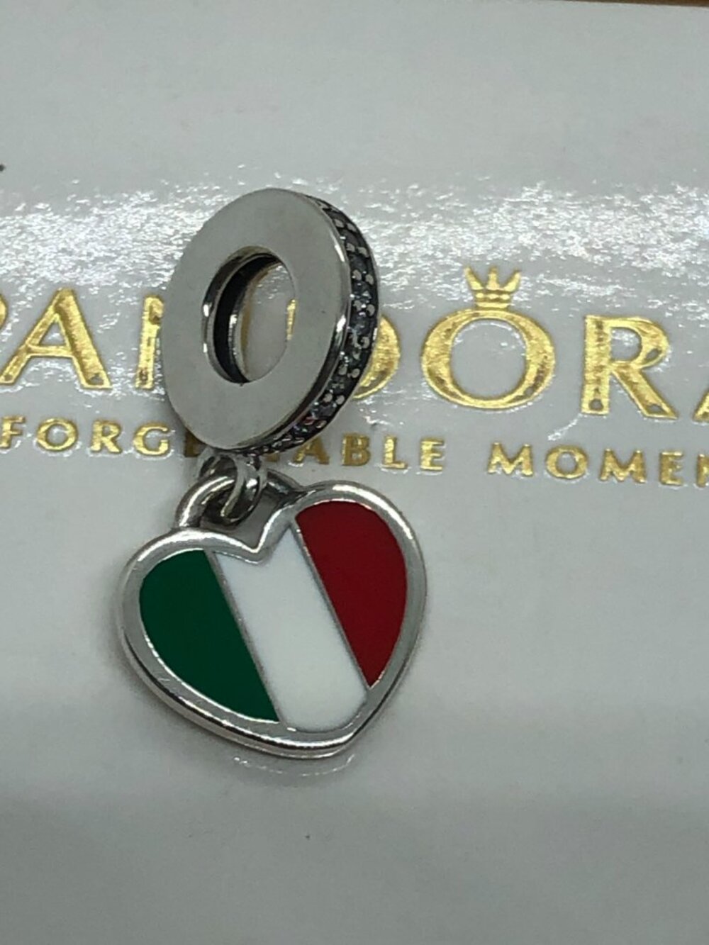 ✨🔥Pandora Italy Flag Dangle Charm
